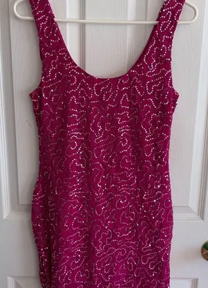 Pink sequenced dress Size L thumbnail 1