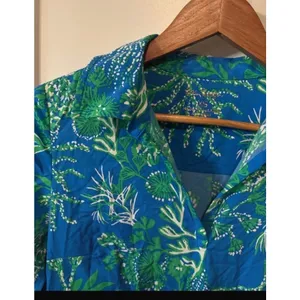 Lilly Pulitzer UPF 50+‎ Pilar Tunic Shirt Dress Long Sleeve Blue A Bit Salty XS thumbnail 5