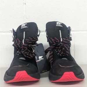 - New Sorel kinetic Rngd black red waterproof snow caribou boot conquest Sz 6 thumbnail 5