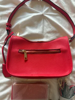 red purse with wallet and straps thumbnail 3