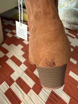 J. Adams Roundup Western Boots Camel Tan Vegan Suede Size 11 NWT thumbnail 9