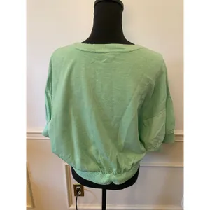 Anthropologie Pilcro Cropped Batwing Puff Sleeve Sweatshirt Top Cropped Panel thumbnail 6