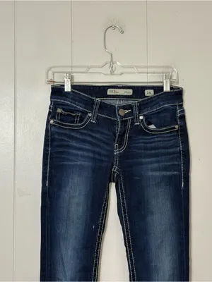 BKE Stella Skinny Jeans Women’s 26L Dark Wash Stretch Mid Rise Denim thumbnail 2