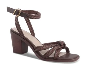 Giani Bernini Size-8.5M Renaee Women's Brown Woven Block Heel Sandals thumbnail 1