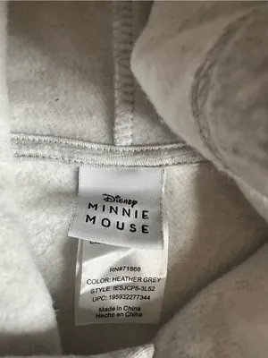 Disney Gray Hoodie Sweater with Red-Accented Minnie Mouse thumbnail 5