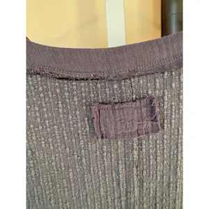POL Womens Charcoal Grey Thermal Knit Henley Teal Floral Lace Sleeve Boho Top S thumbnail 9