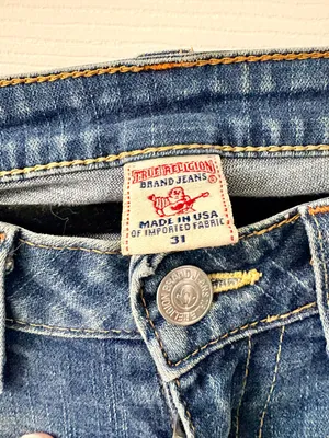 True Religion Slim Skinny Leg Dark Blue Washed Jeans size 31 thumbnail 4