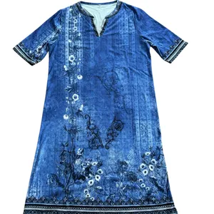 Blue Floral Midi Dress thumbnail 1
