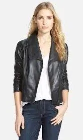Caslon Leather Jacket thumbnail 1