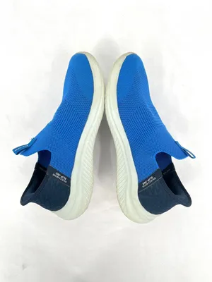 Skechers Hands Free Slip-Ins Bright Blue Knit Ultra Flex Sneakers Youth 6 / W7.5 thumbnail 3