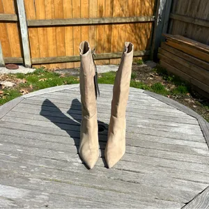 Vince Camuto Womens Tressara Beige Suede Side Zip Knee-High Boots Shoes size 8.5 thumbnail 3
