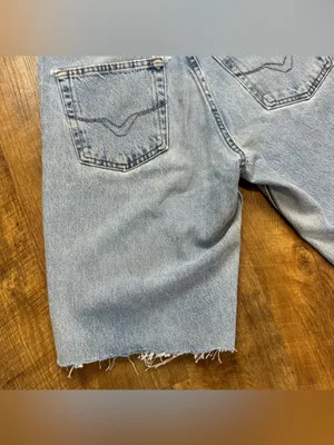 Vtg Y2K Harley-Davidson Baggy Cut Off Jorts Distressed Denim Jean Shorts Sz 31 thumbnail 13