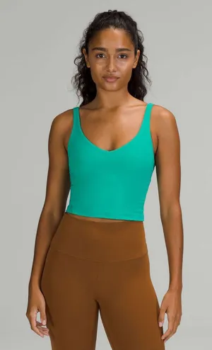 Lululemon • Align Tank Top crop Maldives Green nulu built in bra athletic yoga thumbnail 1