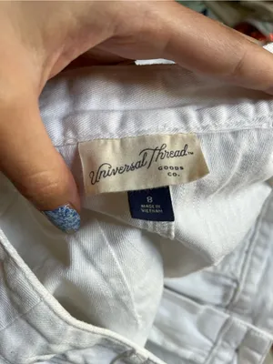 Universal Threads White High-Waist Utility Shorts thumbnail 5