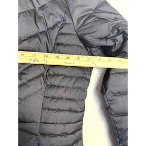 Lands‎ End Coat Womens 18 Black Puffer Hooded Fur Trim Insulated Mid Length thumbnail 8