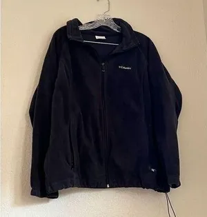 Columbia Womens Black Full Zip Fleece Jacket Mock Turtleneck Zip Pockets Size 2x thumbnail 1