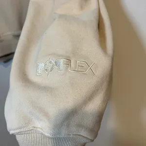 POPFLEX Sweatshirt Belle Crew Neck Puff Sleeve Pullover Cropped Beige Small‎ thumbnail 3