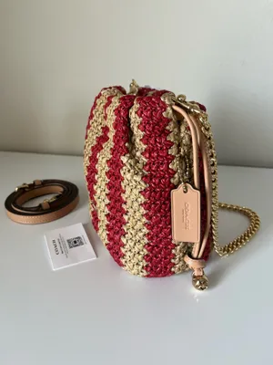 Coach Faye Mini Drawstring Bag With Stripes  thumbnail 4