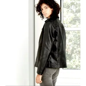 Universal Threads Women's Moto Faux Leather Jacket Black, Size Xsmall thumbnail 2