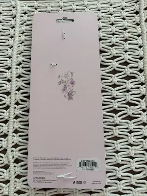 NIP LoveShackFancy x Target Case-Mate Purple Floral Keychain Charm Strap thumbnail 2