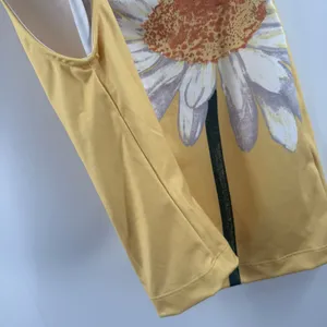 Urban Outfitters Tank SZ Small NEW Mercedes Daisy Graphic BoatNeck Yellow Y2K thumbnail 9
