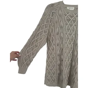 Alfred Sung‎ Sport Vintage Cable Knit Fisherman Crew Neck Sweater Size Small thumbnail 10