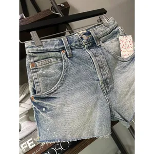 Free People Taliesin Cutoff Denim Short Mid Blue Womens Size 24 thumbnail 6