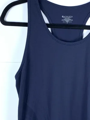 Athleta Womens Tank Top Small Navy Blue Racerback Running Workout Athletic thumbnail 3