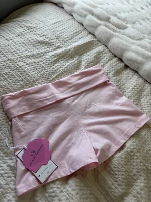 Baby Pink Foldover Mini Shorts Size M thumbnail 3