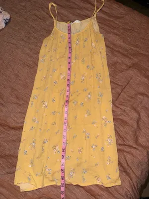 Pink Rose Yellow Floral Spaghetti Strap Tiered Mini Dress‎ thumbnail 2