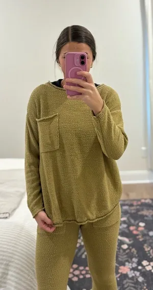 Free People Beach Knit Sweater and Pants Set size xs thumbnail 1