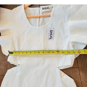 NWT SHUG White August Ruffled‎ Mini Dress Womens White Large thumbnail 7