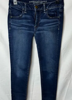 American Eagle Outfitters Women's Navy Skinny Jeans thumbnail 1