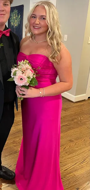 Pink Prom Dress Size 12 thumbnail 1