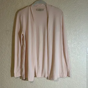 LOFT Women's Pink Lightweight Open‎ Front Long Sleeve Cardigan Sweater XS thumbnail 11