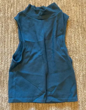 Zara blue knit top thumbnail 1