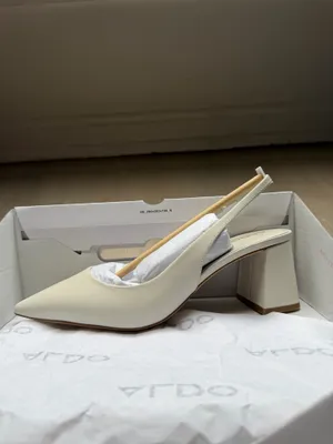 Brand New ALDO Heels – Size 7.5 – White/Bone thumbnail 2