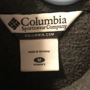 Columbia Fleece Full Zip Charcoal Gray Size Medium thumbnail 3