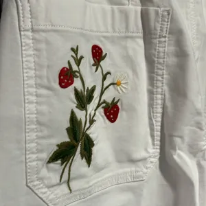 Anthropologie NWOT Maeve The Colette Cropped Wide-Leg Pants: Embroidered Edition thumbnail 7