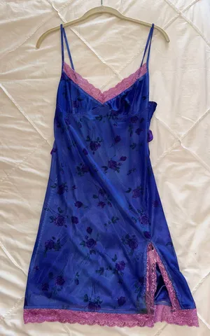 Motel Rocks Purple Floral Dress thumbnail 1