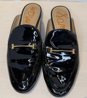 Sam Edelman Black Patent Leather Mules thumbnail 1
