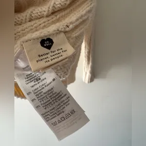 Madewell Cream Cable Knit‎ Turtleneck Sweater NH934 thumbnail 8