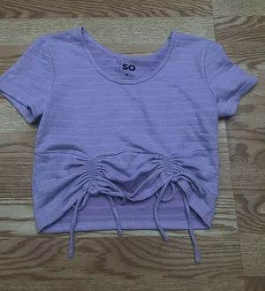 SO Purple striped t shirt Size M thumbnail 1