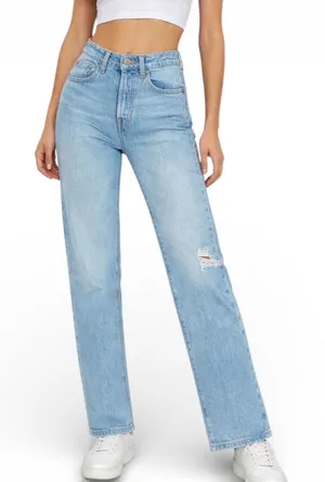 Levi’s Premium Wedgie Straight Jeans W25 L26 Light Wash‎ Distressed High Rise thumbnail 1