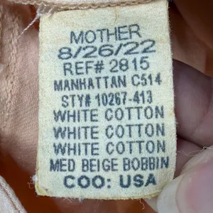 Mother‎ The Manhattan Wide Leg Pants Peach Cotton Lyocell High Rise Sz 23 NOTE thumbnail 3