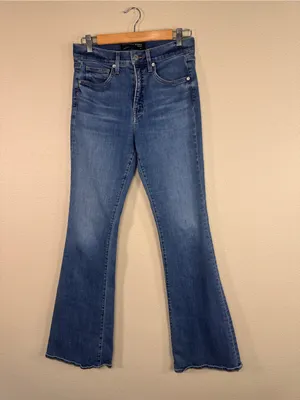 Veronica Beard Beverly Skinny Flare High Rise Jeans Womens 29 Blue Denim Fall thumbnail 15