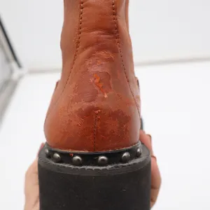 Vince Camuto Boots Womens 6 Meendey Cognac Brown Studded Lug Platform Fair thumbnail 6