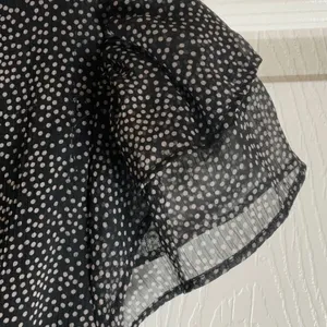 French Kiss Black & White Polka Dot Flutter Sleeve Tiered Ruffle Mini Dress NWT thumbnail 3
