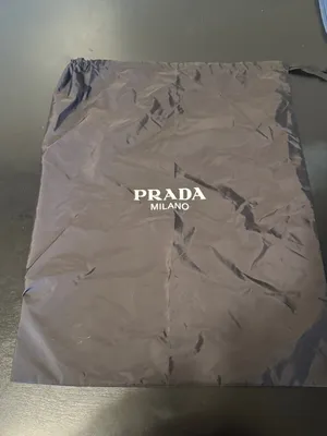 Prada Black Nylon Logo Drawstring Bag thumbnail 3