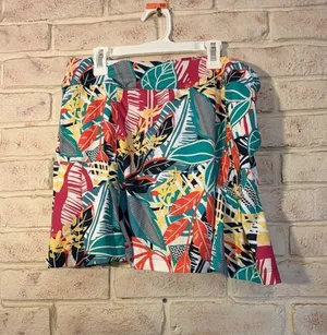 Lillie Green Tropical Print Skirt Size M thumbnail 1